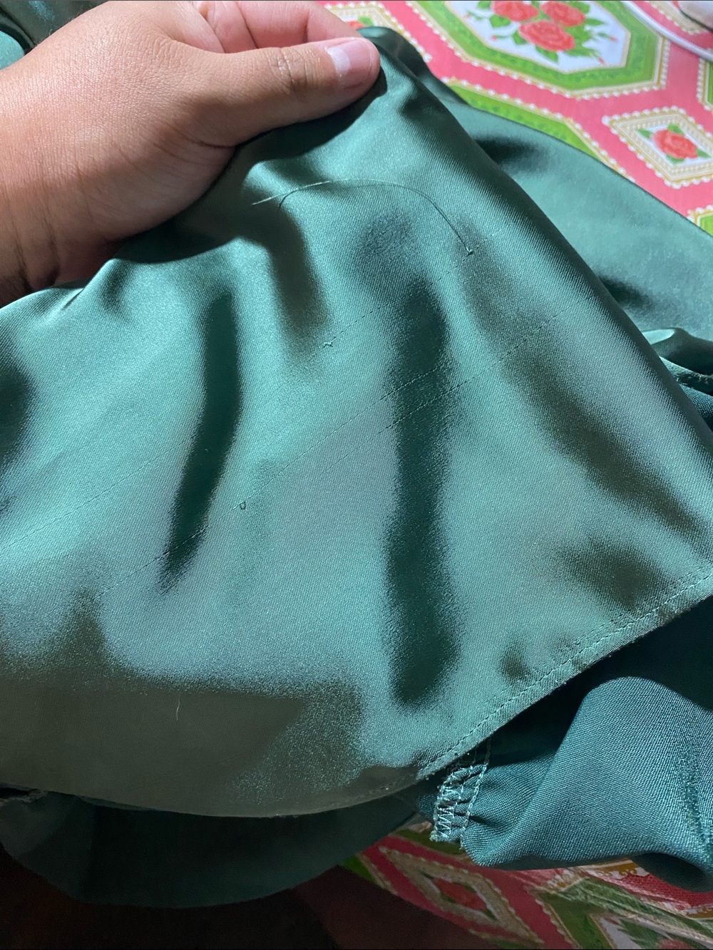 Free People Sundrenched Silky Maxi Dress Green Tiered Medium - Picture 13 of 14